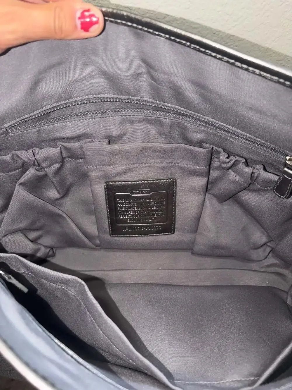 Coach Signature Snaphead F18377 Blue Diaper Messenger Bag
